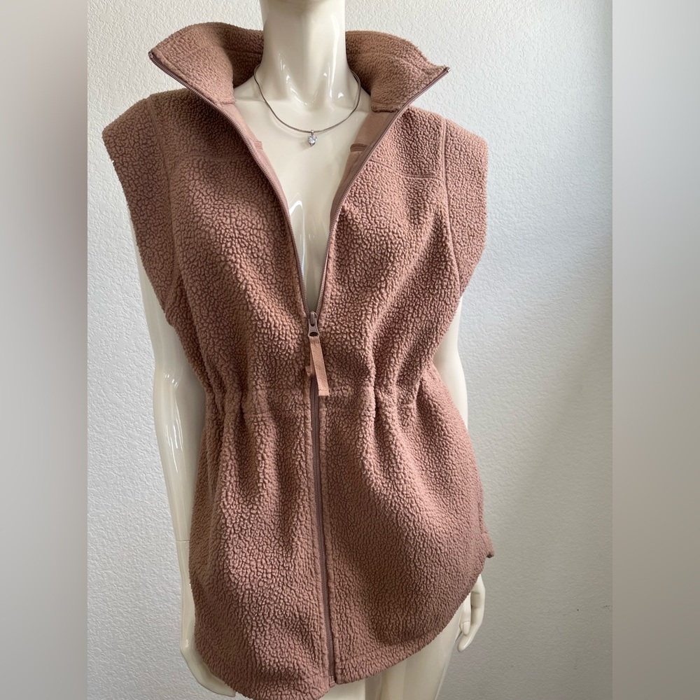 Women's Brown Fleece Vest